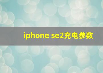 iphone se2充电参数